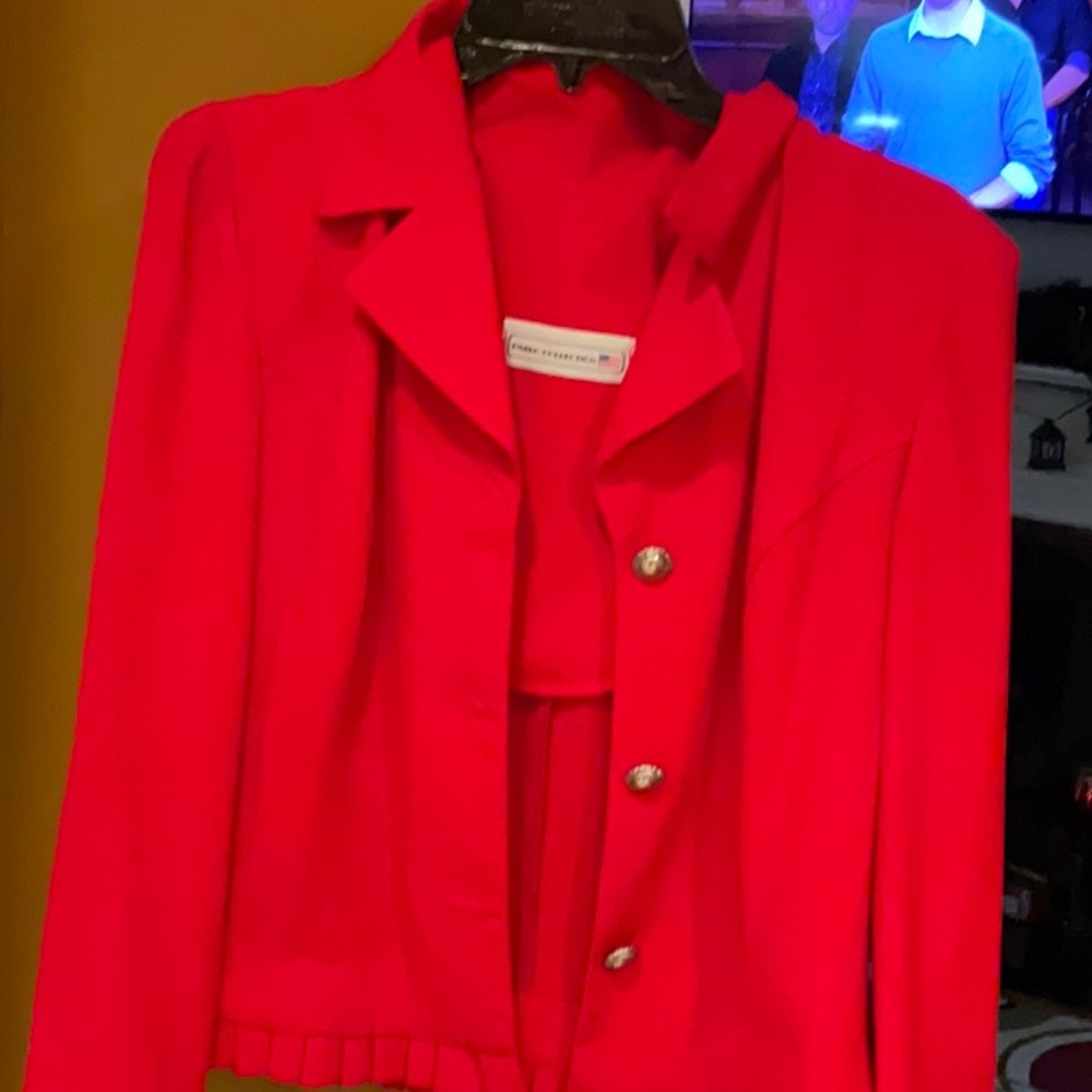 Pablo collection woman’s red suit new size8 made in Usa beautiful